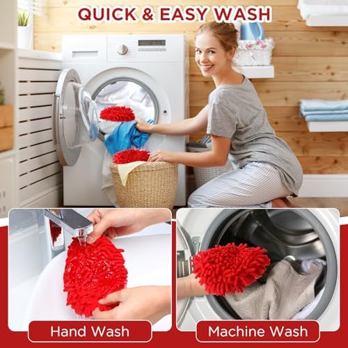 Baderke 6 Pack Chenille Duster Replacement Mop Heads Refills - Image 6