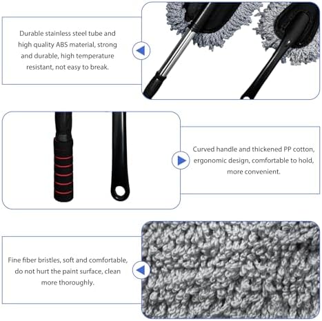 2 PCS Microfiber Car Dusters, Scratch Free Auto Exterior Dust Brust Set - Image 3