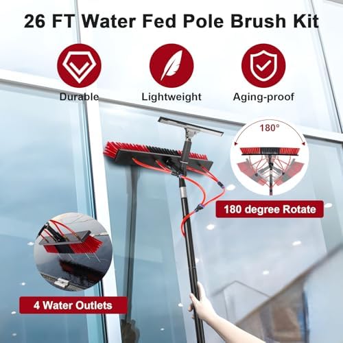26ft Long Reach Solar Panel Cleaning Kit - Image 3