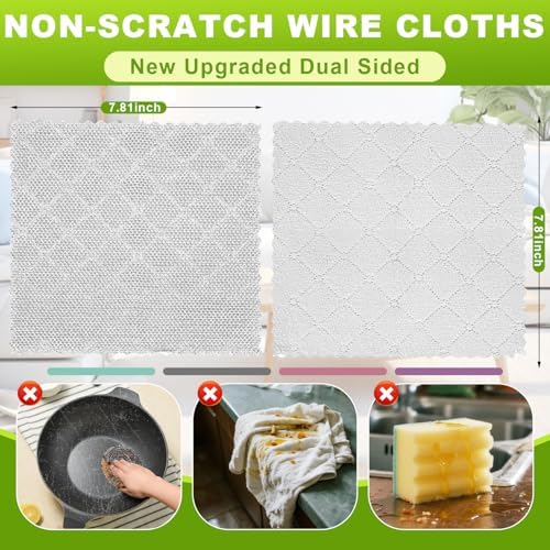 12 Pcs Multipurpose Wire Dishwashing Rag - Image 2