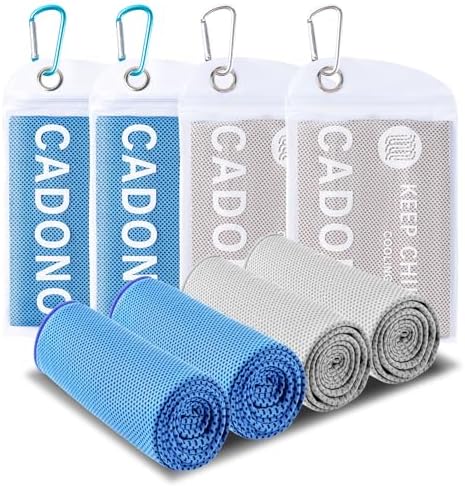 4 Pack Cooling Towel, Soft Breathable Chilly Towel, Ice Towel by CADONO