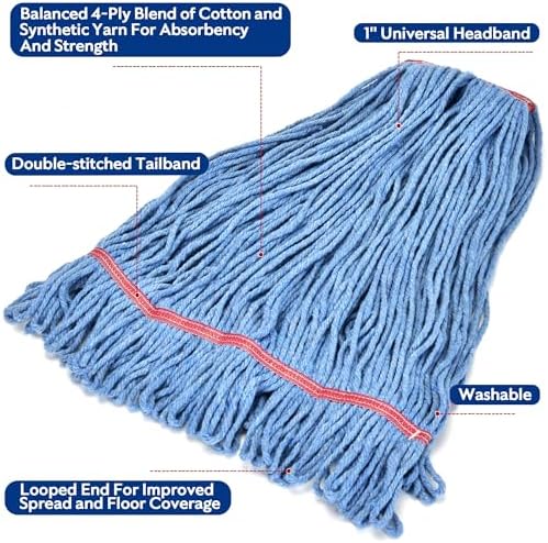 Matthew Cleaning 20oz Heavy Duty Mop Head Commercial Replacement - Image 3
