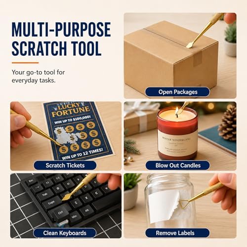 4pcs Metal Scratch Off Tool for Tickets - Image 6