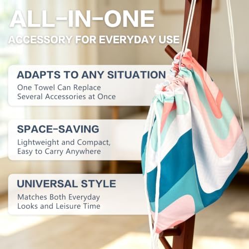 Beach Towel Backpack, 74.8" x 35" Extra Large Microfiber Beach Towel - Image 3
