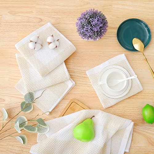 Homaxy 100% Cotton Check 6 Pack Dish Cloths - Image 6
