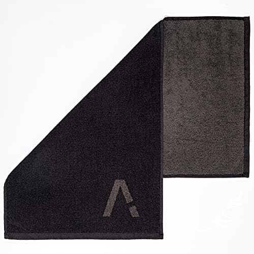 Black Organic Cotton Gym Towel for Men and Women by AuroraAthletica