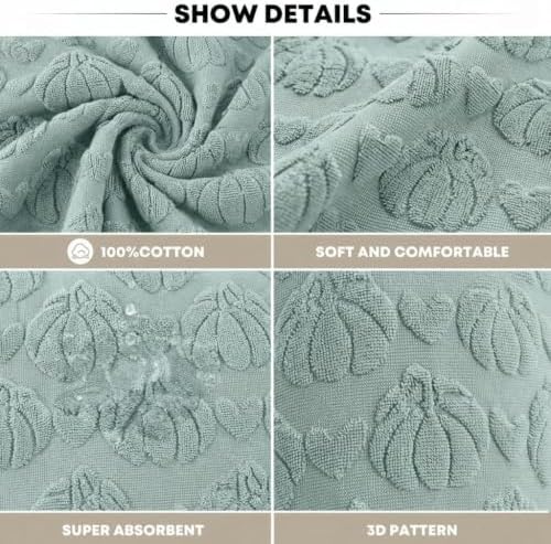 Artoid Mode 1 Pc Blue 3D Heart Pumpkin Jacquard Hand Towel - Image 5