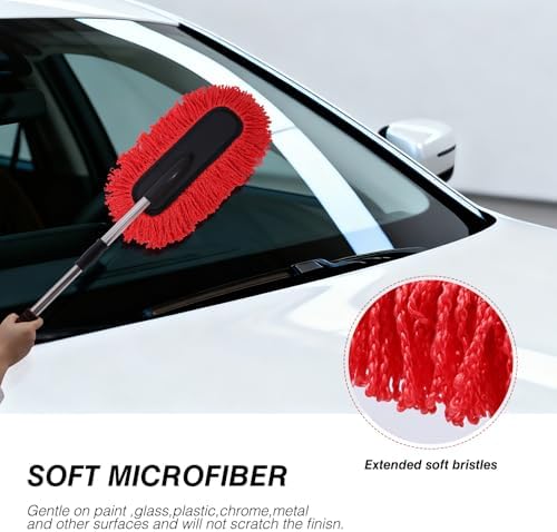 IPELY 3 Pack Large Red Microfiber Car Duster Exterior Scratch Free - Image 4