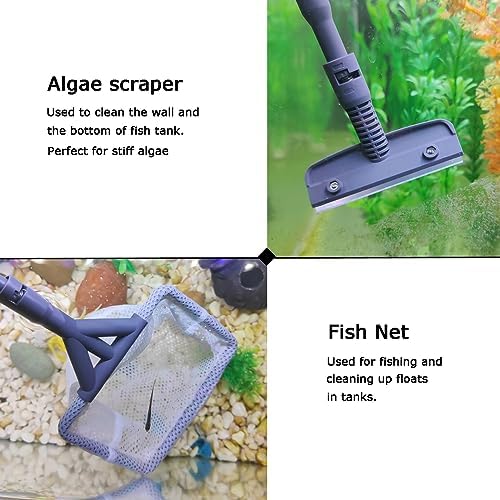 AQUANEAT 6 in 1 Fish Tank Cleaning Tools, Aquarium Cleaner Set - Image 4