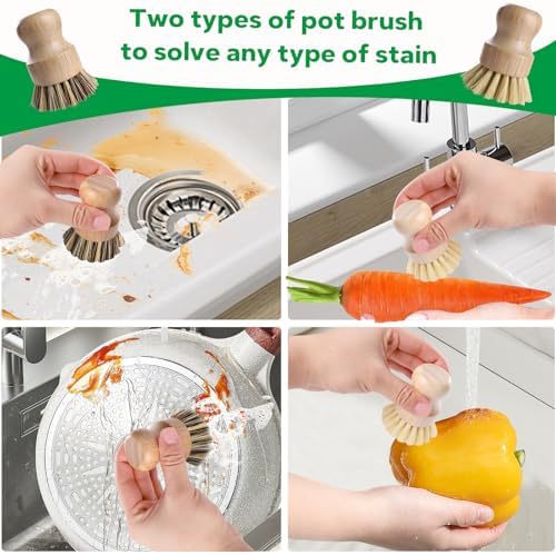Bamboo Dish Brush Set - Image 5