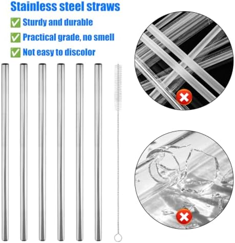 6PCS Metal Straw Replacement for Owala Water Bottle 24 oz 32 oz Accessories - Image 4