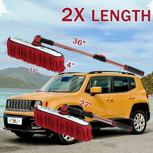 Extendable Car Duster, Sunshine Wax Cotton - Image 2