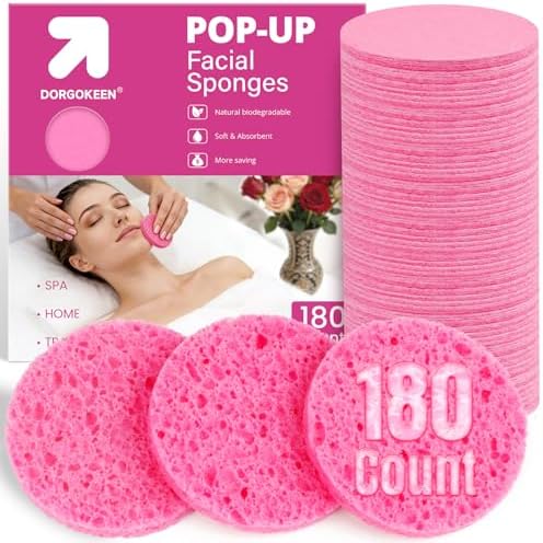 180 PCS Compressed Facial Sponges, Natural Eco Friendly Cellulose Face Sponges by Unknown