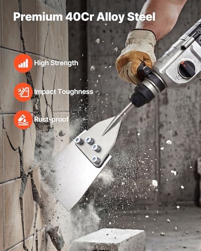 VEVOR SDS Max Floor Scraper, 23.6" x 5.9" Chisel Bit - Image 4