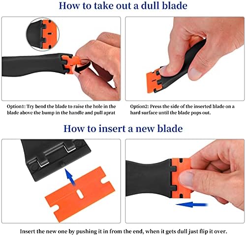 Plastic Razor Blade Scraper, 2 Pack Razor Scraper - Image 3