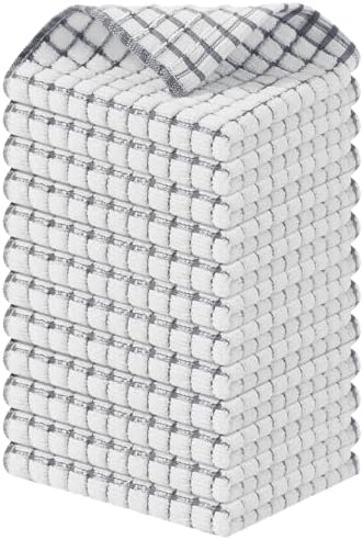 Kitinjoy Cotton 12 Pack Terry Kitchen Dish Cloths by Kitinjoy