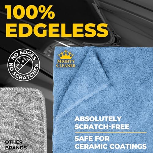 Edgeless Microfiber Car Towels – 6pk – Soft & Scratch-Free Towels - Image 4