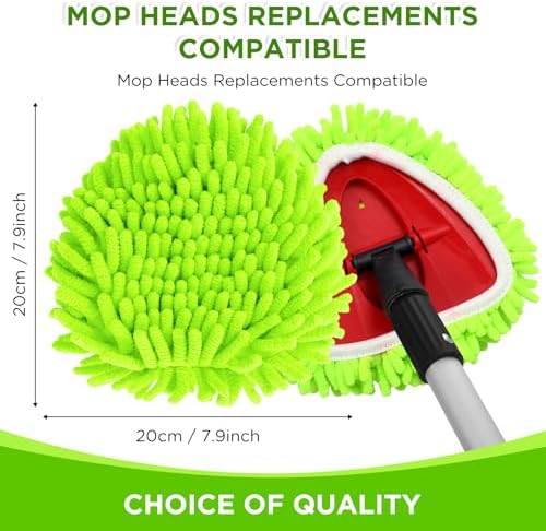 Baderke 3 Pack Chenille Duster Replacement Mop Heads Refills - Image 2