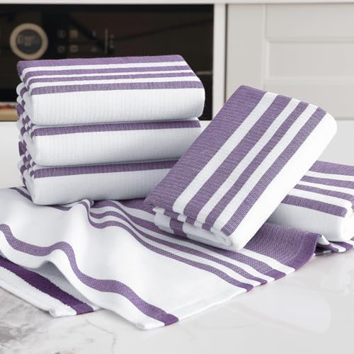 Homaxy Premium Cotton Stripe Kitchen Towels 3 Pack - Image 5