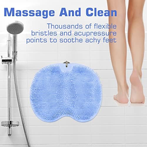Shower Foot Scrubber Mat Back Washer Back Exfoliating Bath Wash Pad Wall - Image 6