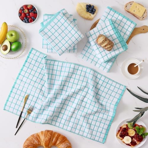 Homaxy Premium Kitchen Towels, Check Design - Image 2