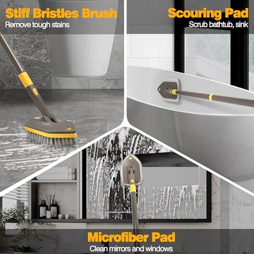 NEWE Shower Cleaner Brush, Tub Tile Scrubber - Image 3