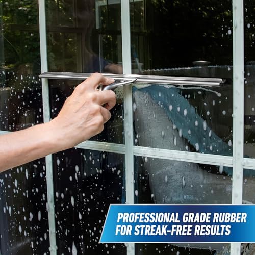 Unger 16" Stainless Steel Window Squeegee, Streak-Free - Image 3