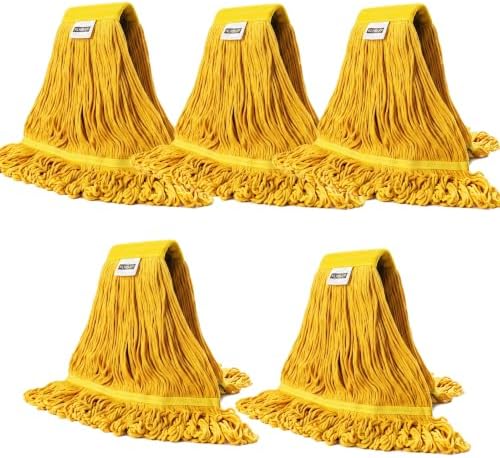 Heavy Duty Wet Industrial Cleaning Mop Head – 21 oz Yellow mop Head Replacement by KLHB-YF