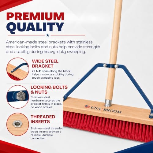 2-Pack - 24" Soft Sweep Indoor Push Broom - Image 3