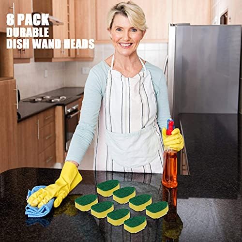 DYMOLL Dish Wand Refills 8Packs, Sponge Replacement Heads, Dish Wand Sponge - Image 6