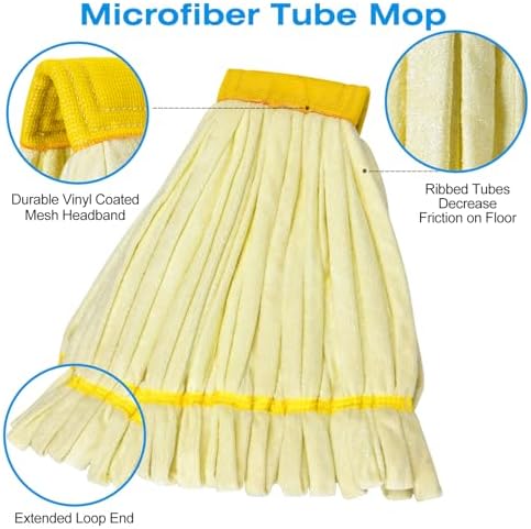 Matthew Cleaning Microfiber Tube Mop Heavy Duty Mop Head Replacement, Excellent - Image 2