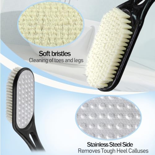 Adjustable Long Handle Foot Scrubber, 2-in-1 Foot Brush - Image 6