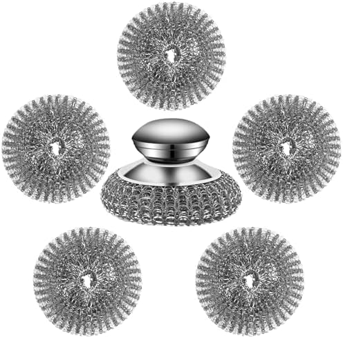 KTOJOY Stainless Steel Wool Scrubber Set, 6 Pieces by KTOJOY