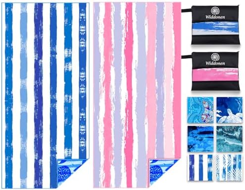 Widdonen Microfiber Beach Towel, Extra Large 2 Pack-71x32 by WIDDONEN