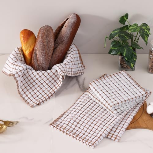 Homaxy Cotton Terry Kitchen Towels and Dishcloths Set of 8 - Image 2