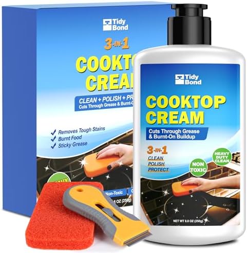 Glass Cooktop Cleaner & Polish Kit, Removes Burnt-On Food & Grease, 8.8 oz by Unknown