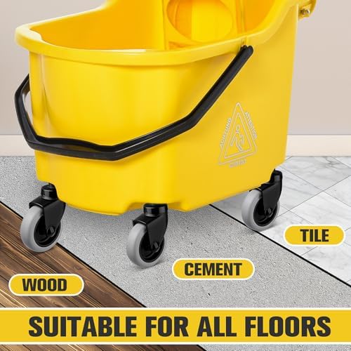 3" Mop Bucket Casters Replacement, Non-Marking TPR Castors - Image 6