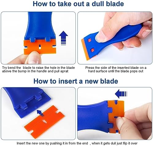 Plastic Razor Blade Scraper Tool, Cleaning Scraper Remover - Image 4