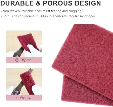 6"x9" Maroon Scuff Pads 8 Pack - Image 4