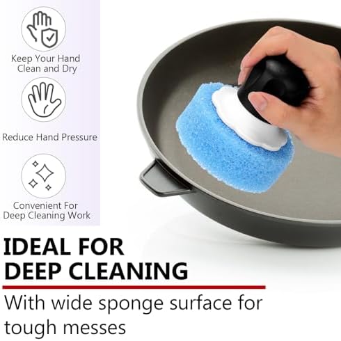 Sponge Hub Handle for Scrub Daddy Sponges | Ergonomic Palm Brush Holder - Image 5