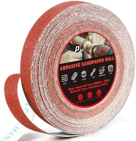Emery Cloth Roll 80 Grit 1" x 98' by Pukamam