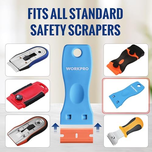 WORKPRO 200 Pack Plastic Razor Blades, Double Edge Scraper Refills - Image 5