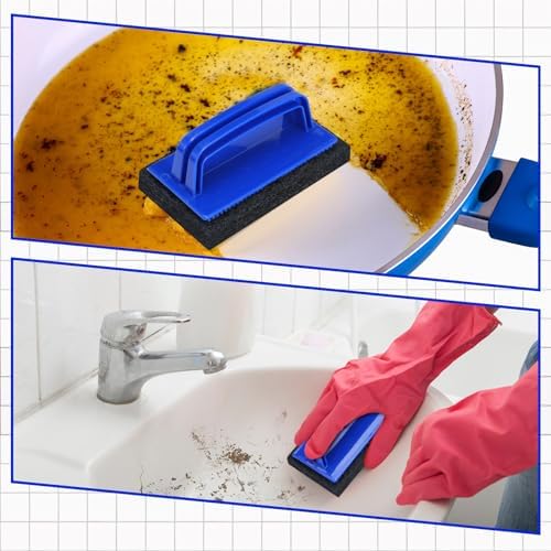 Maxdot 18 Pcs Sponges with Handle Scrub Pad - Image 5