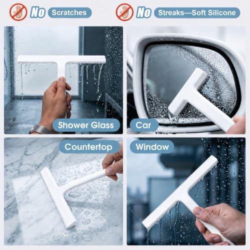 Shower Squeegee for Glass Doors, 8.6-Inch Silicone - Image 5