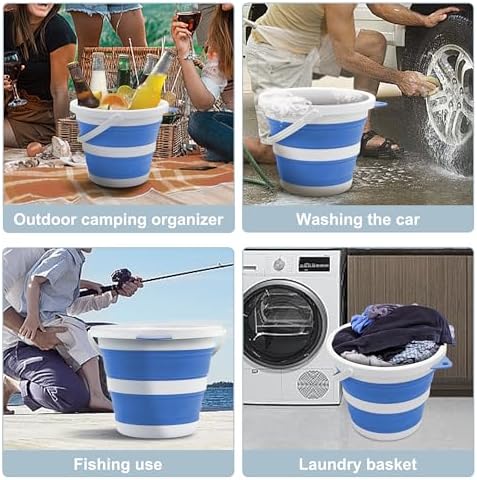 Small Collapsible Bucket 1.3 Gal/5L, Space-Efficient, Portable Foldable Water - Image 6