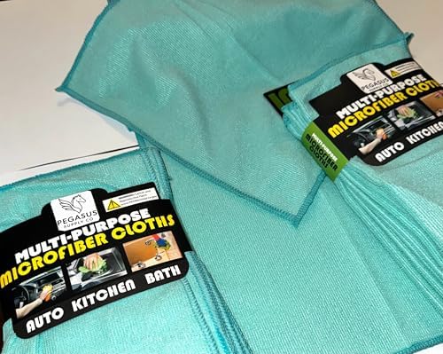 Multi-Purpose Microfiber Cleaning Cloths, 12x12 Inch, 10 Pack, - Image 2