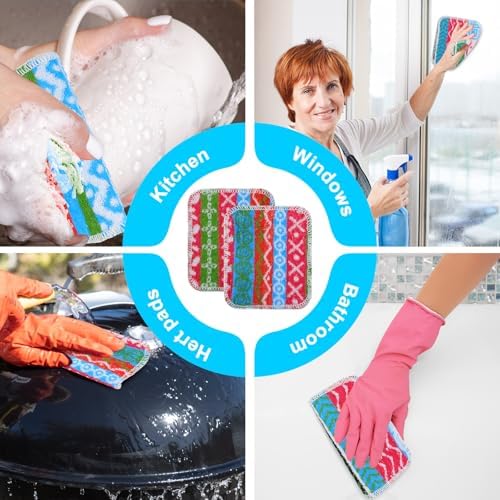 LemonRoad 12 Pack Non-Scratching Dish Scrubber Kitchen Scrubber - Image 6