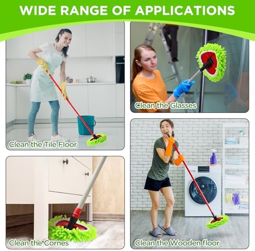 Baderke 3 Pack Chenille Duster Replacement Mop Heads Refills - Image 5
