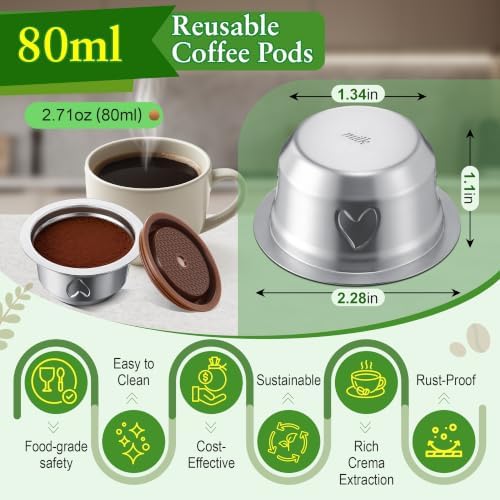 Reusable Stainless Steel Coffee Pod Kit, 1 Pack - Image 2