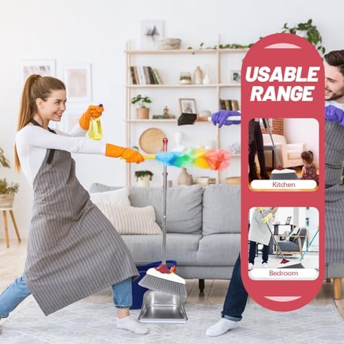 Healifty 1set Broom and Dustpan Handle - Image 4